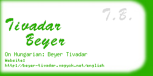 tivadar beyer business card